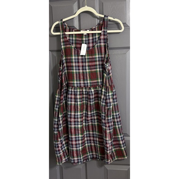 American Eagle Outfitters Dresses & Skirts - New American Eagle Plaid Jumper Dress Women Large Tall Relaxed Fit School Girl